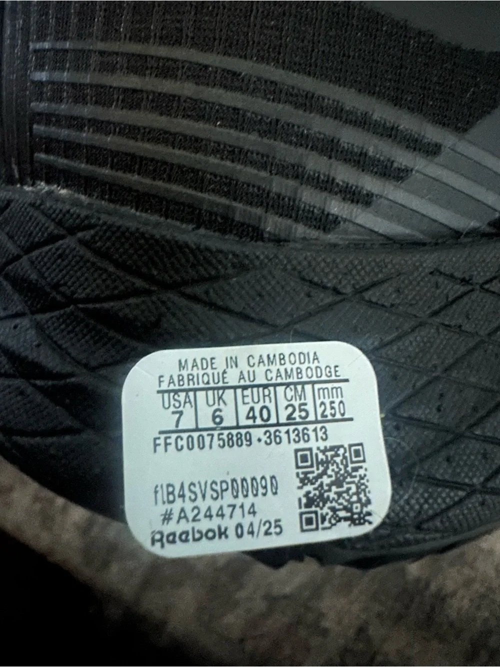 Reebok Black Women's Running Sneakers